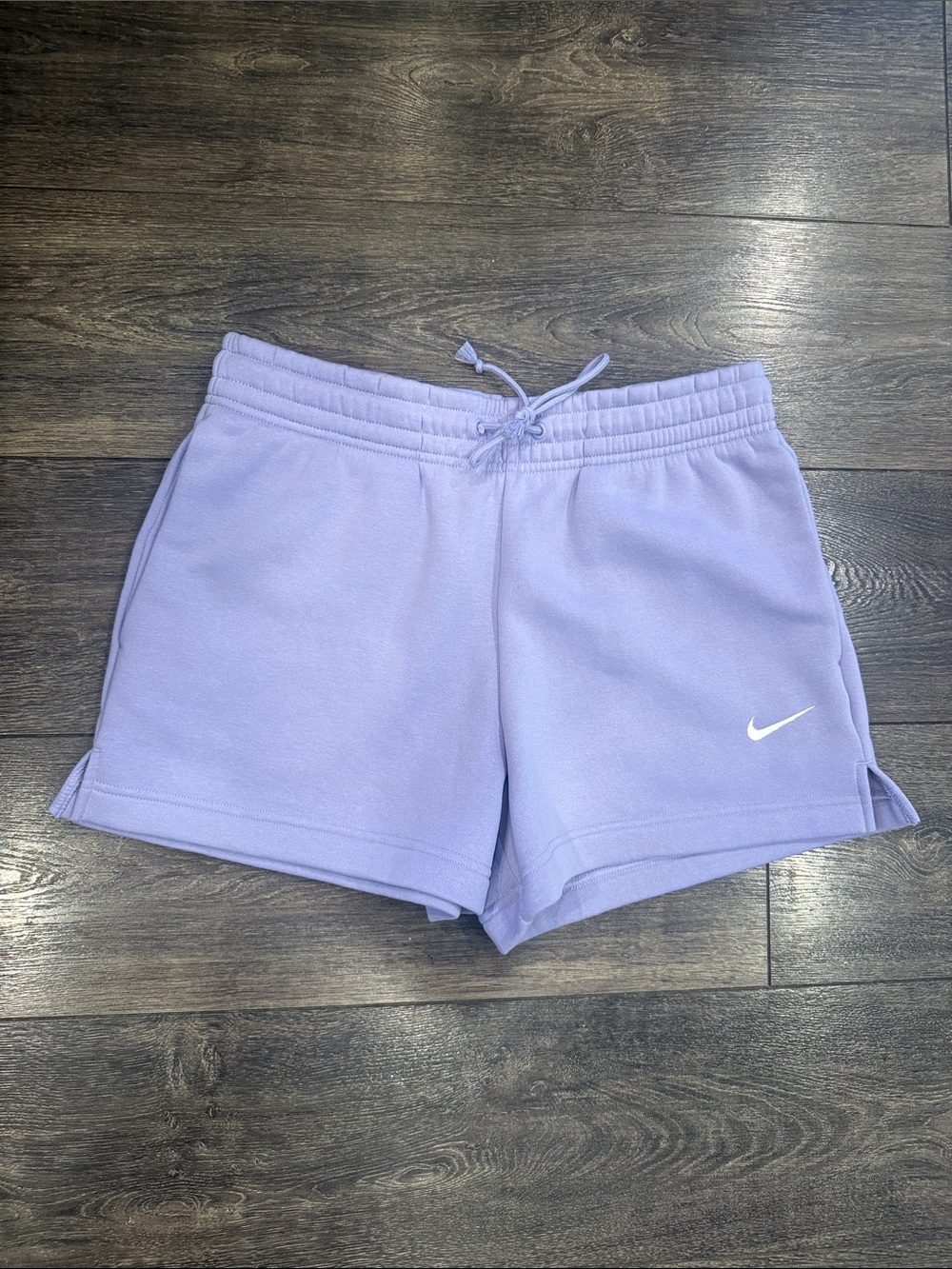 Nike Women's Light Purple Athletic Phoenix Fleece Drawstring Shorts